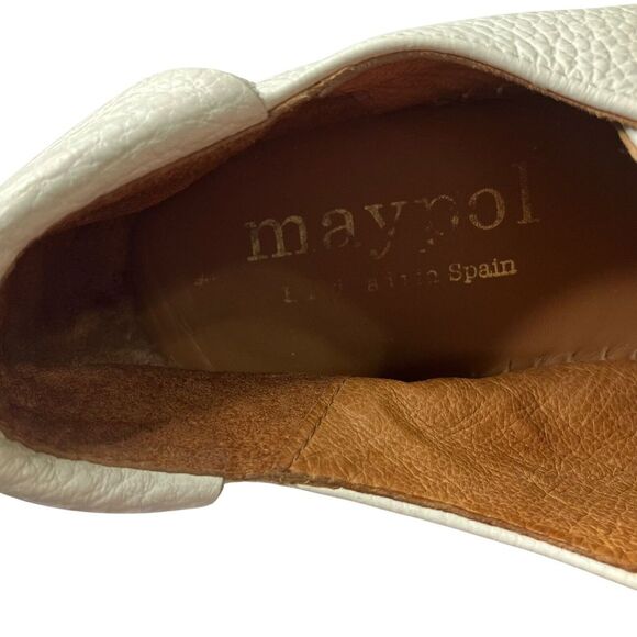 Maypol Espadrille Sneakers White Soft Leather Lace Up Casual Shoes‎ Anthropology - Picture 8 of 10